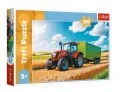 Puzzle Traktor z przyczepą 100 elementów Trefl_92949