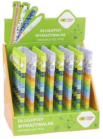 Długopis wymazywalny z tabliczką mnożenia mix 1 szt Happy Color_92969