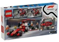 City F1 Pit stop i mechanicy z bolidem Ferrari 322 el. Lego_93169