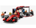 City F1 Pit stop i mechanicy z bolidem Ferrari 322 el. Lego_93168