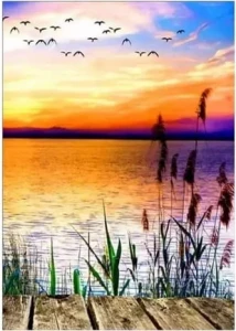 Zestaw malowanie po numerach zachód słońca 40x50cm Titanum