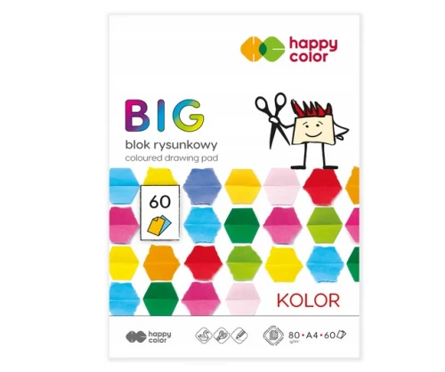 Blok rysunkowy kolorowy A4 60 kartek Happy Color_86376