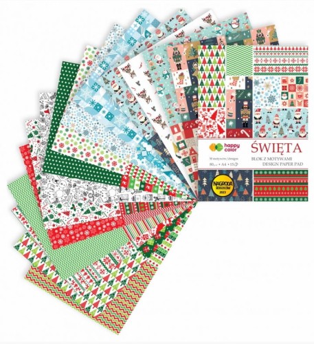 Blok Święta 80g/m2 A4 15ark Happy Color_87964