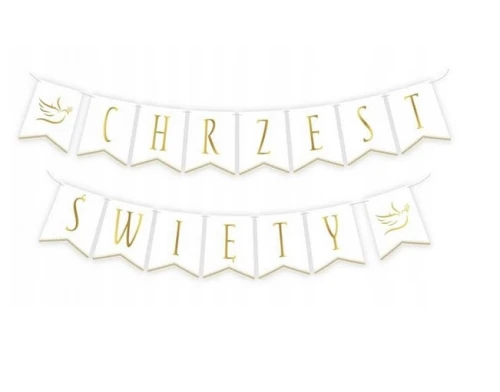 Girlanda papierowa „Chrzest Święty” 300cm RV-GPCS Godan_82072