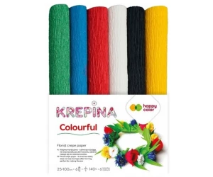 Krepina marszczona Colourful 25x100cm 6kol mix Happy Color