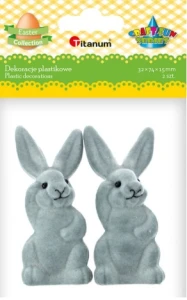 Królik plastikowy szary Titanum