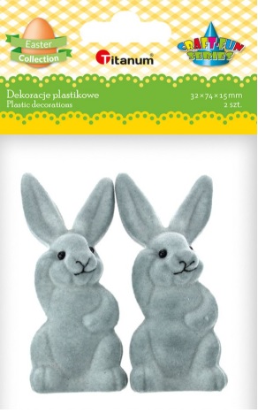 Królik plastikowy szary Titanum_89238