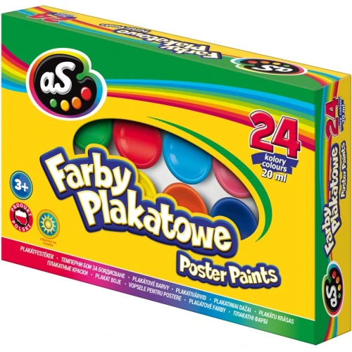 Farby plakatowe 24kol 20ml AS_48866