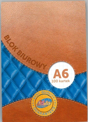 Blok biurowy - Notatnik A6 100kartek Kratka Pastello_54561