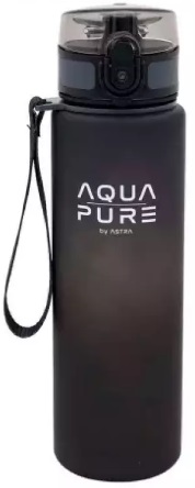 Bidon Aqua Pure 600ml czarno szary Astra_93872