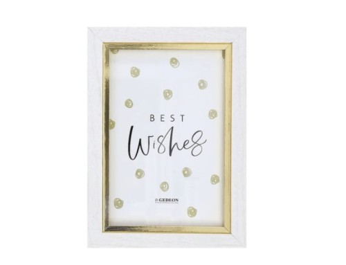 Ramka drewniana biało-złota 21×29,7cm Gedeon_93973