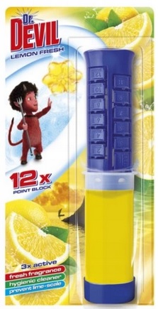 Punktowy żel do Wc Point Block 12x Neutralizator Zapachu Lemon Fresh Dr. Devil_94015