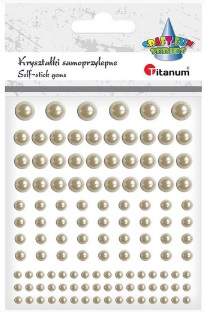 Kryształki samoprzylepne Perły 120szt Titanum _94159