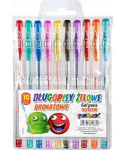 Długopis żelowy brokatowy 10 kolorów Fun&Joy Titanum