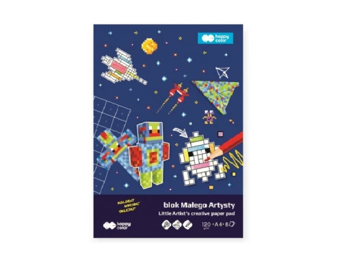 Blok Małego Artysty Pixi Planet A4 8 arkuszy  Happy Color_93919