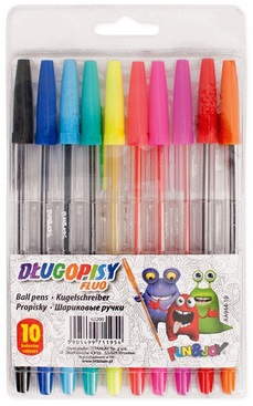 Długopisy Fluo 10kol Titanum_94244