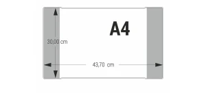 Okładka A4 Nieregulowana bezbarwna 30cm x 43,7cm Biurfol