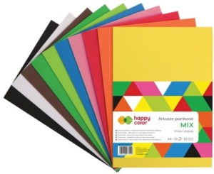 Arkusze piankowe mix 10  A4 Happy Color 