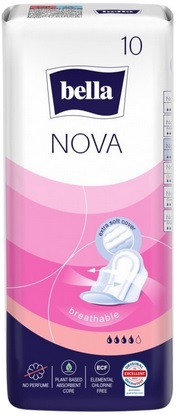 Nova Klasyczne Podpaski higieniczne ze skrzydełkami 10 szt Bella_94582