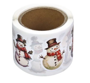 Naklejki na rolce Bałwanki 250 szt. Titanum