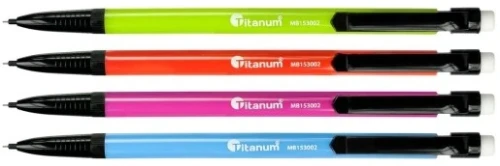 Ołówek automatyczny hb z gumką 1 szt. mix Titanum_94728