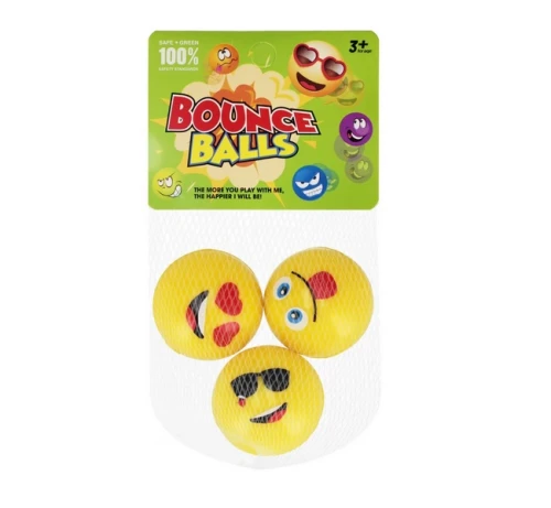 Piłka Kauczukowa Buźka 4 cm 3 szt. 567847 Mega Creative_95190