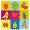 Mata piankowa dla dzieci owoce puzzle 9 elementów 86x86cm Artyk_95188
