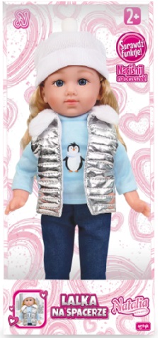 Lalka Natalia funkcyjna w srebrnej kamizelce mówiąca po polsku 36 cm Artyk_95219