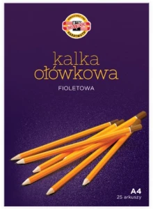 Kalka Ołówkowa A4 fioletowa 25ark. Koh-I-Noor