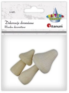 Ozdoba drewniana grzybki 2szt Titanum