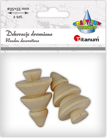 Drewniane choinki 2szt. Titanum_95535