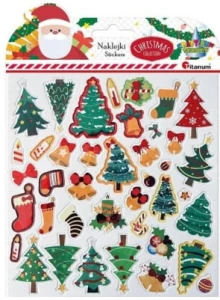 Naklejki 3D papier na filcu wianki świąteczne Titanum