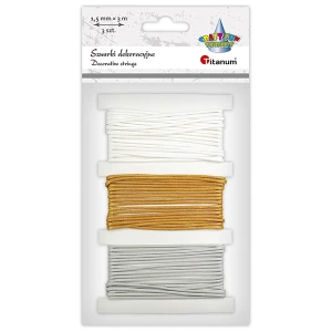 Sznurki poliestrowe 1,5mm×3m 3 szt. Titanum