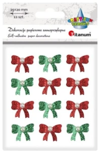 Dekoracje samoprzylepne 3D Kokardki Titanum