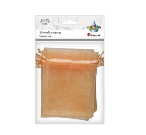 Woreczki z organzy łososiowe 9×12 cm 6 szt. Titanum