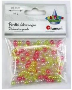 Koraliki plastikowe 6mm 20g Titanum