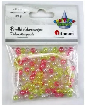 Koraliki plastikowe 6mm 20g Titanum_95720