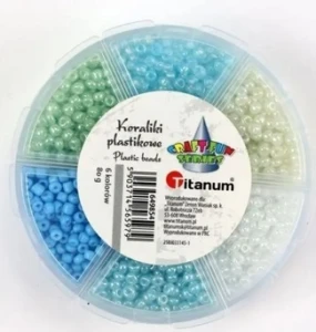 Koraliki plastikowe 3mm 6 kolorów Titanum