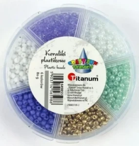 Koraliki plastikowe 3mm 6 kolorów Titanum