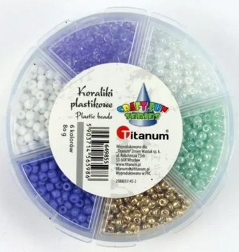 Koraliki plastikowe 3mm 6 kolorów Titanum_95730