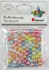 Koraliki plastikowe perełki 8mm 20g Titanum