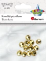 Koraliki plastikowe lustrzane złote 12 szt. Titanum_95828