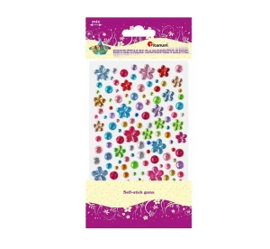Kryształki samoprzylepne kwiatki i kropki Titanum