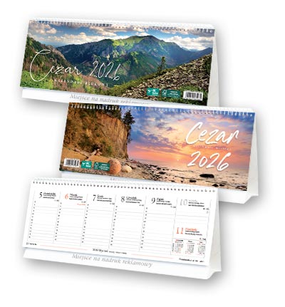 Kalendarz biurowy spirala poziom Cezar BF01 2026r_95878