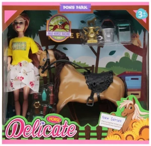 Lalka 29cm z akcesoriami i Konikiem MEGA CREATIVE