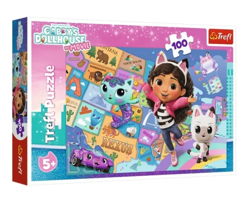 Puzzle Przyjaźń w kocim domku Koci Domek Gabi 100 el. Trefl_96724