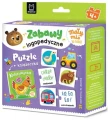 Mały miś to lubi Zabawy logopedyczne Puzzle + książeczka Aksomat_96816