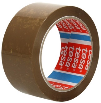 Taśma pakowa solventowa mocna wytrzymała brązowa 48x66m Tesa_96990