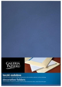 Teczka ofertowa A4 10 szt granatowa metalizowana Galeria Papieru