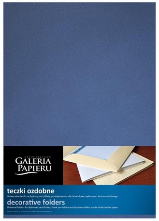 Teczka ofertowa A4 10 szt granatowa metalizowana Galeria Papieru_97016